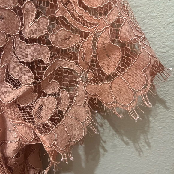 New York & Company Dusty Rose Lace Midi Dress - Picture 6 of 8